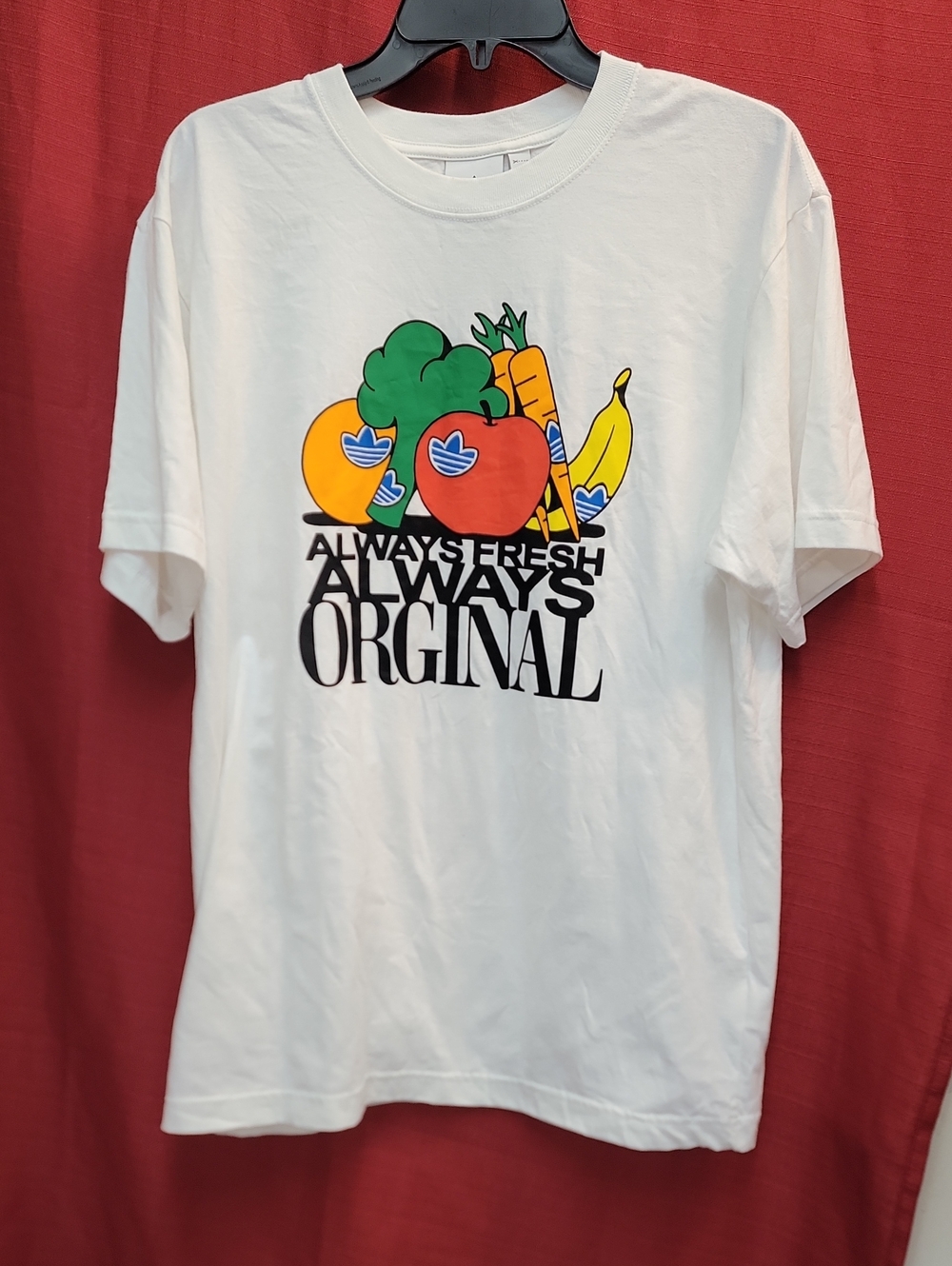 adidas White Kids 'Always Original' Fruit Graphic Tee
